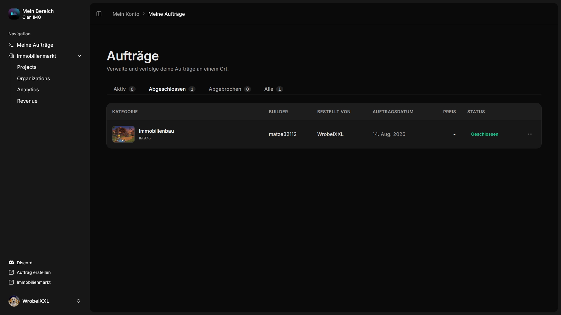 Clan IMG Dashboard